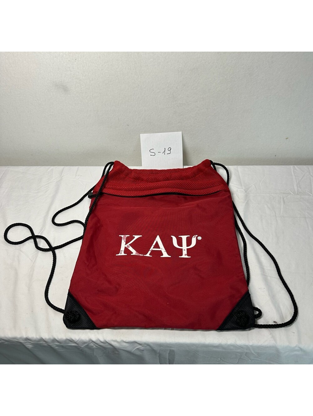 Port Authority Kappa Alpha Psi KΑΨ Drawstring Cinch Bag Red S-19